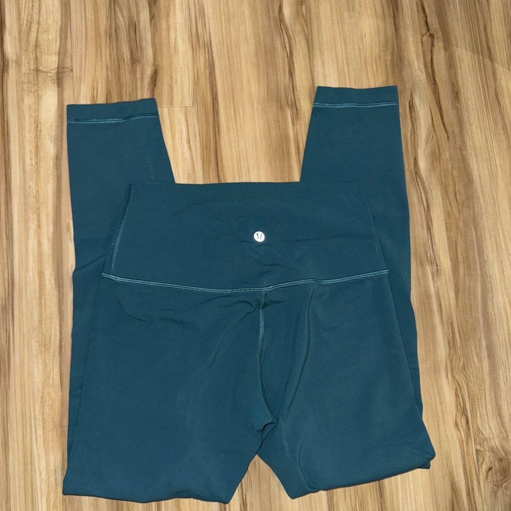 Lulu Lemon Aligns | Size 6 | Teal High-Waisted Leggings
